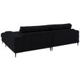 ECKSOFA  in Flachgewebe Schwarz  253/177 cm  - Schwarz, Design, Textil/Metall (253/177cm) - Dieter Knoll