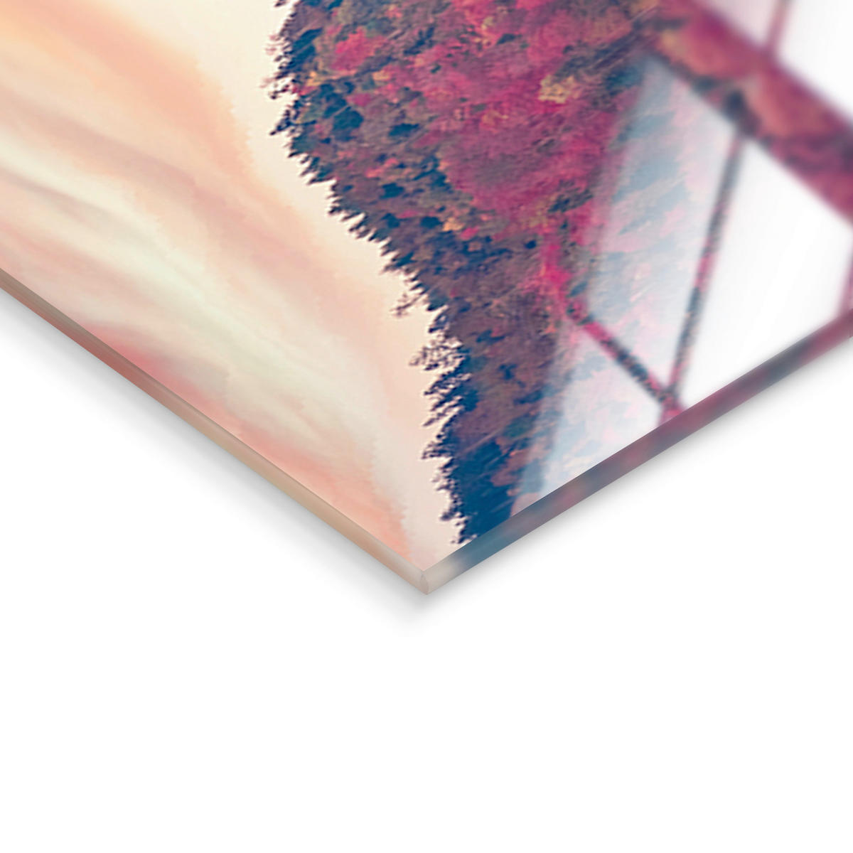 GLASBILD Landschaft & Natur 125/50 cm  - Multicolor, Basics, Glas/Papier (125/50cm)