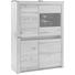 HIGHBOARD Kernbuche furniert, massiv lackiert Buchefarben - Buchefarben, Basics, Glas/Holz (108,2/146,3/38,2cm) - Cantus