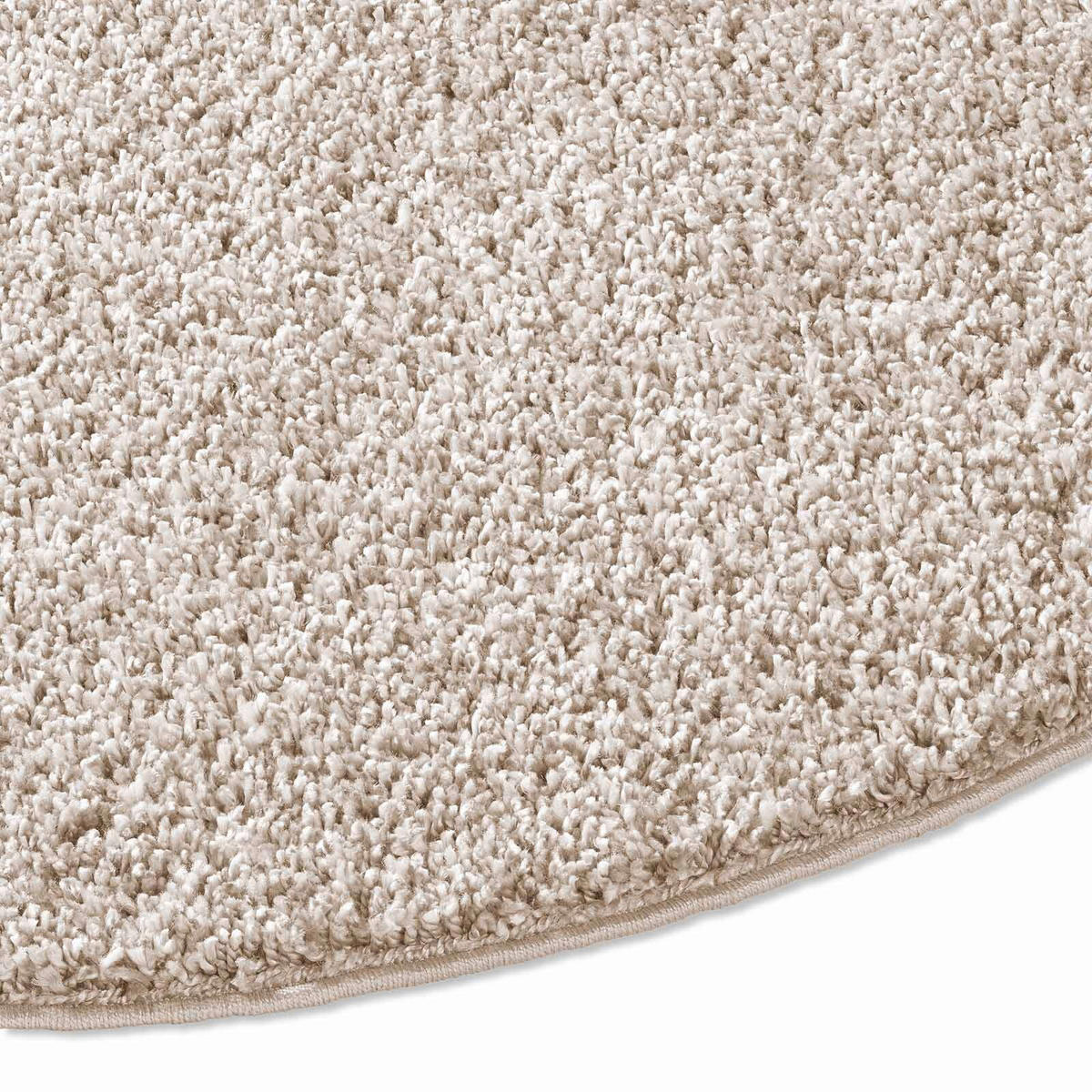 HOCHFLORTEPPICH  Wohnzimmer 150 cm Venezia Creme rund  - Creme, KONVENTIONELL, Textil (150cm) - Novel