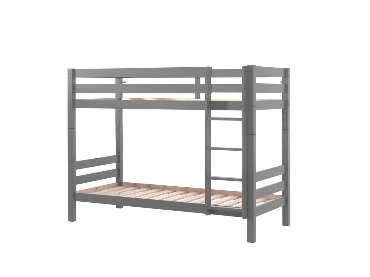ETAGENBETT - Kieferfarben/Grau, MODERN, Holz (90/200cm) - MID.YOU
