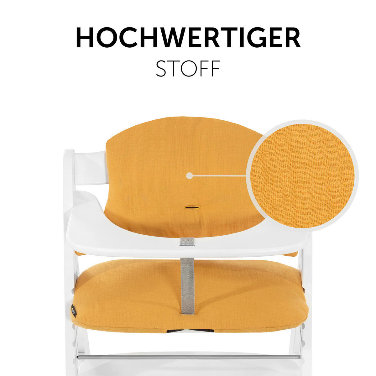 HOCHSTUHLEINLAGE HIGHCHAIRPAD SELECT  - Currygelb, Trend, Textil (27/47/8cm) - Hauck