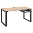 JUGENDSCHREIBTISCH 160/80/72 cm  - Eichefarben/Anthrazit, Design, Holzwerkstoff/Metall (160/80/72cm) - Cantus