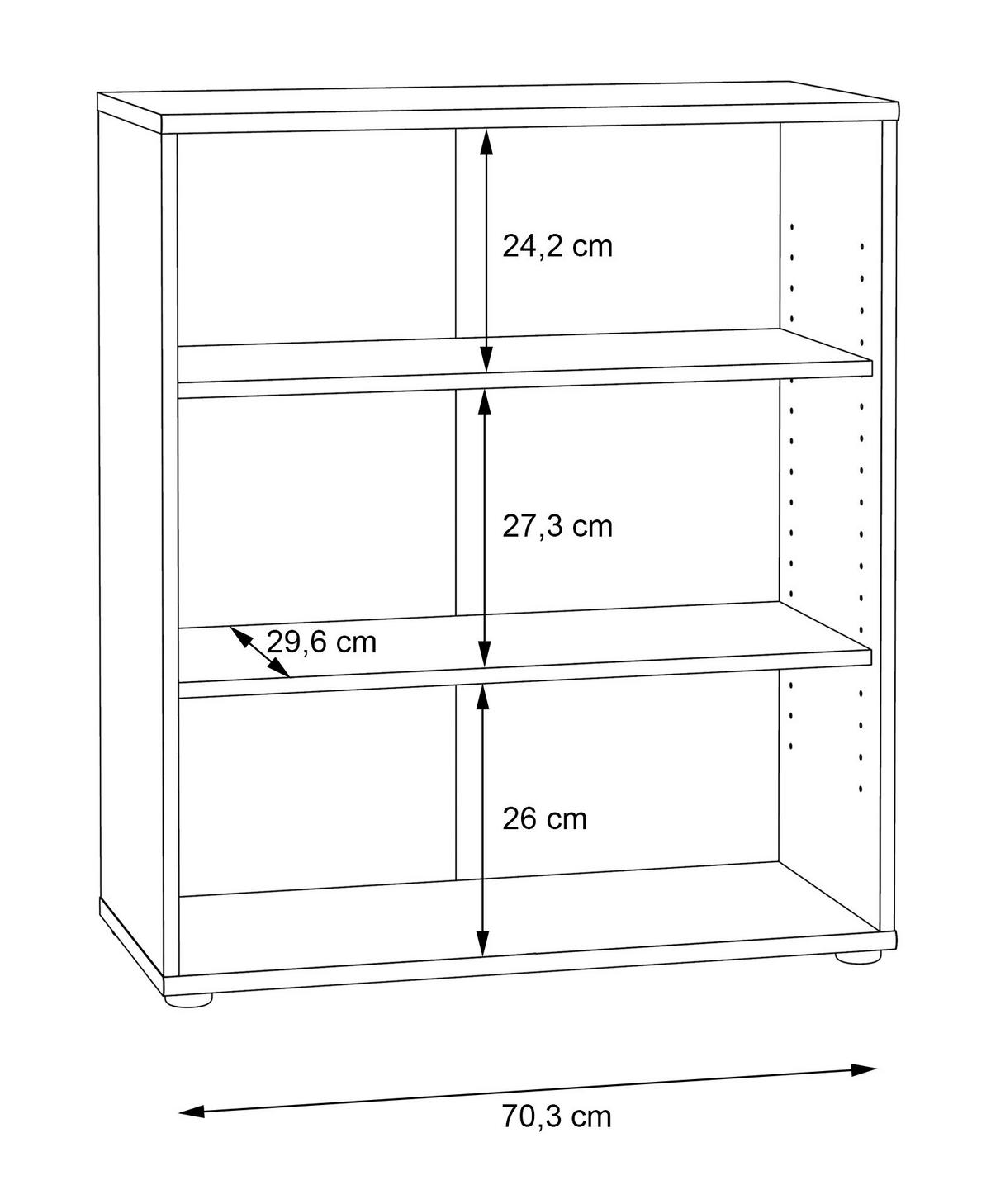 REGAL Dunkelbraun, Graubraun  - Dunkelbraun/Graubraun, Design, Holzwerkstoff (73,7/85,5/34,8cm)
