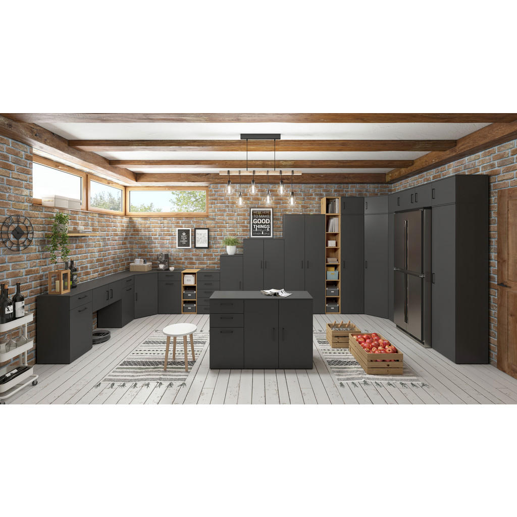 Thumbnail - Carryhome Regalaufsatz, Graphit, Holzwerkstoff, 30x35x40 cm, FSC Mix, Wohnzimmer, Regale, Bücherregale