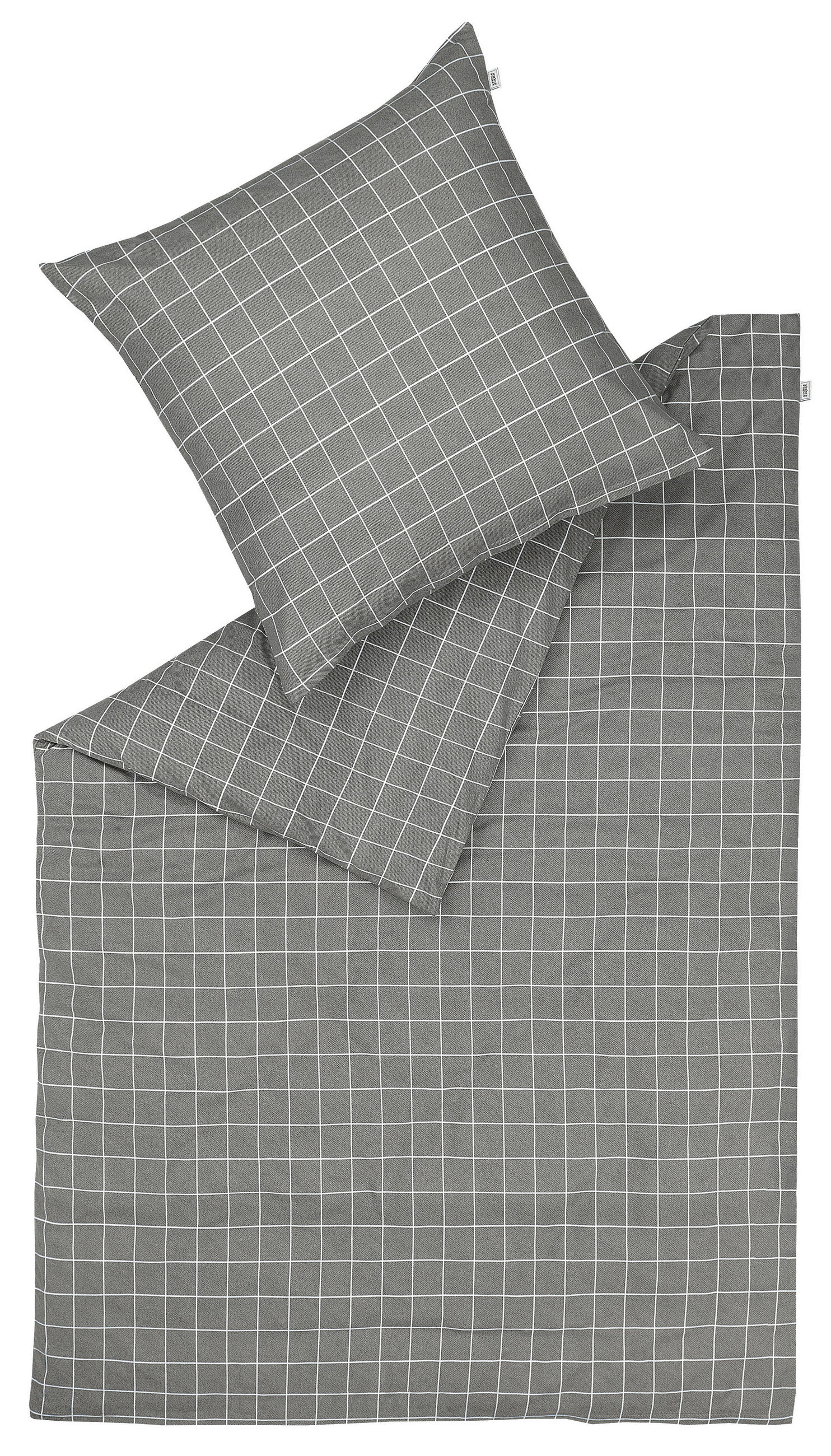 WENDEBETTWÄSCHE SW-JUST Flanell 200/200 cm  - Hellgrau/Grau, Basics, Textil (200/200cm) - Schöner Wohnen