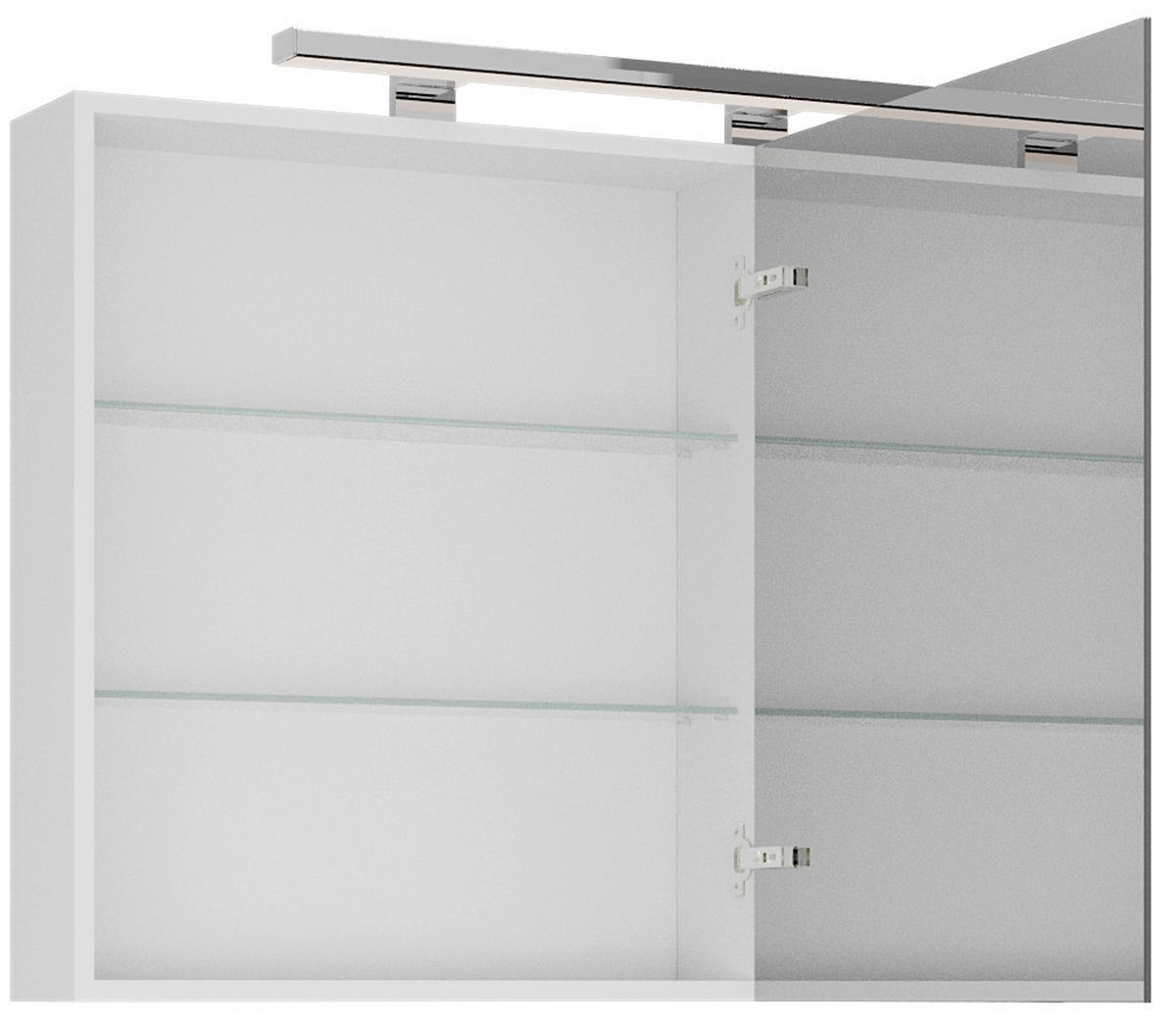 ELEMENT S OGLEDALOM  bijela  - bijela, Moderno, staklo/drvni materijal (90/70/16cm)