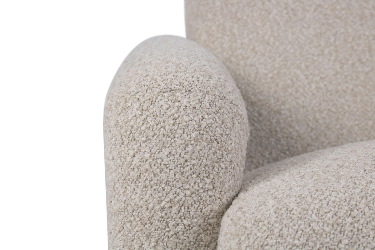 SESSEL in Bouclé Beige  - Beige, Design, Holz/Textil (78/90/73cm) - Livetastic