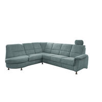 ECKSOFA  in Chenille Blau  236/275 cm  - Chromfarben/Blau, MODERN, Textil/Metall (236/275cm) - Livetastic