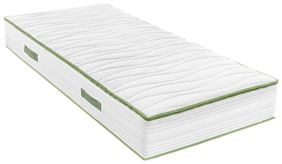 GEL-TASCHENFEDERKERNMATRATZE 80/200 cm Höhe ca. 24 cm 7 -Zonen - Weiß, Basics, Textil (80/200cm) - Valnatura