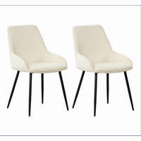 SET STOLOV, tekstil krem barve, bela  - črna/krem barve, Moderno, kovina/tekstil (52/86/44cm) - MID.YOU