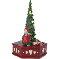 DEKOSPIELUHR  - Rot/Grün, LIFESTYLE, Kunststoff (14,3/24,5/15,9cm) - X-Mas