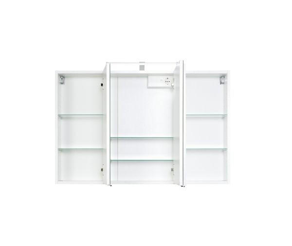 SPIEGELSCHRANK Weiß - Chromfarben/Weiß, KONVENTIONELL, Glas/Holzwerkstoff (100/64/20cm) - Xora