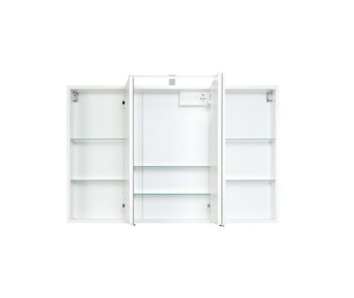 SPIEGELSCHRANK 100/64/20 cm  - Chromfarben/Weiß, KONVENTIONELL, Glas/Holzwerkstoff (100/64/20cm) - Xora