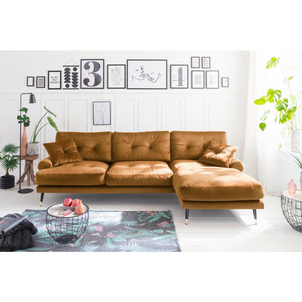 MID.YOU ROHOVÁ SEDAČKA, textil, horčicovožltá