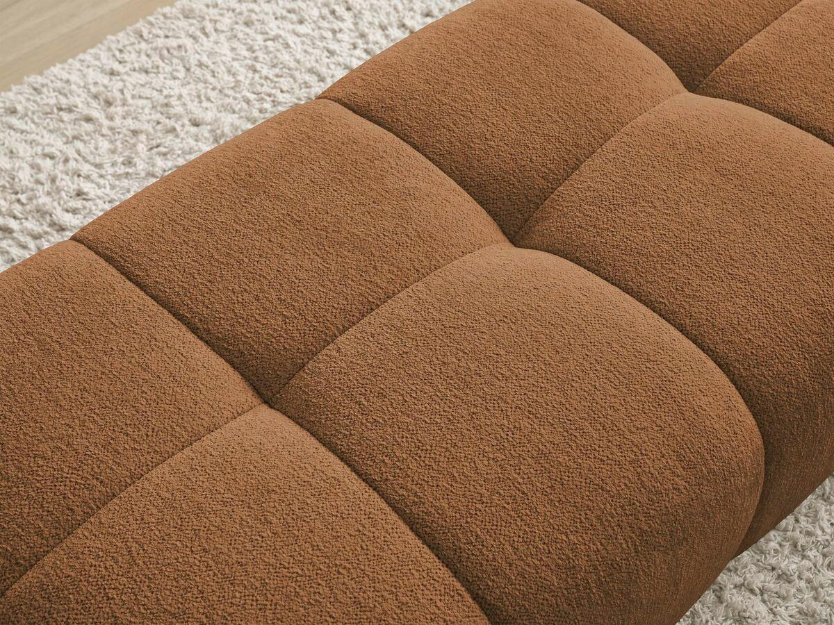 HOCKER EVEREST Flachgewebe Orange  - Schwarz/Orange, MODERN, Kunststoff/Textil (166/100/40cm)