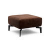 HOCKER Samt Braun  - Schwarz/Braun, Design, Textil/Metall (70/70/46cm) - SENSOO