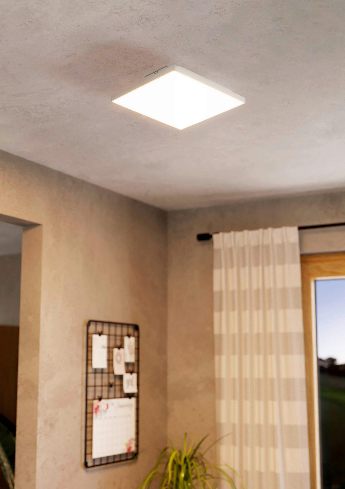 DECKENLEUCHTE    28,7/28,7/6,2 cm  - Weiß, KONVENTIONELL, Kunststoff/Metall (28,7/28,7/6,2cm) - Eglo