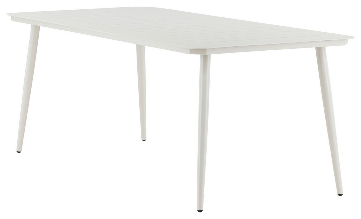 UTEBORD metall rektangulär  - beige, Klassisk, metall (200/90/75cm) - Gardenson