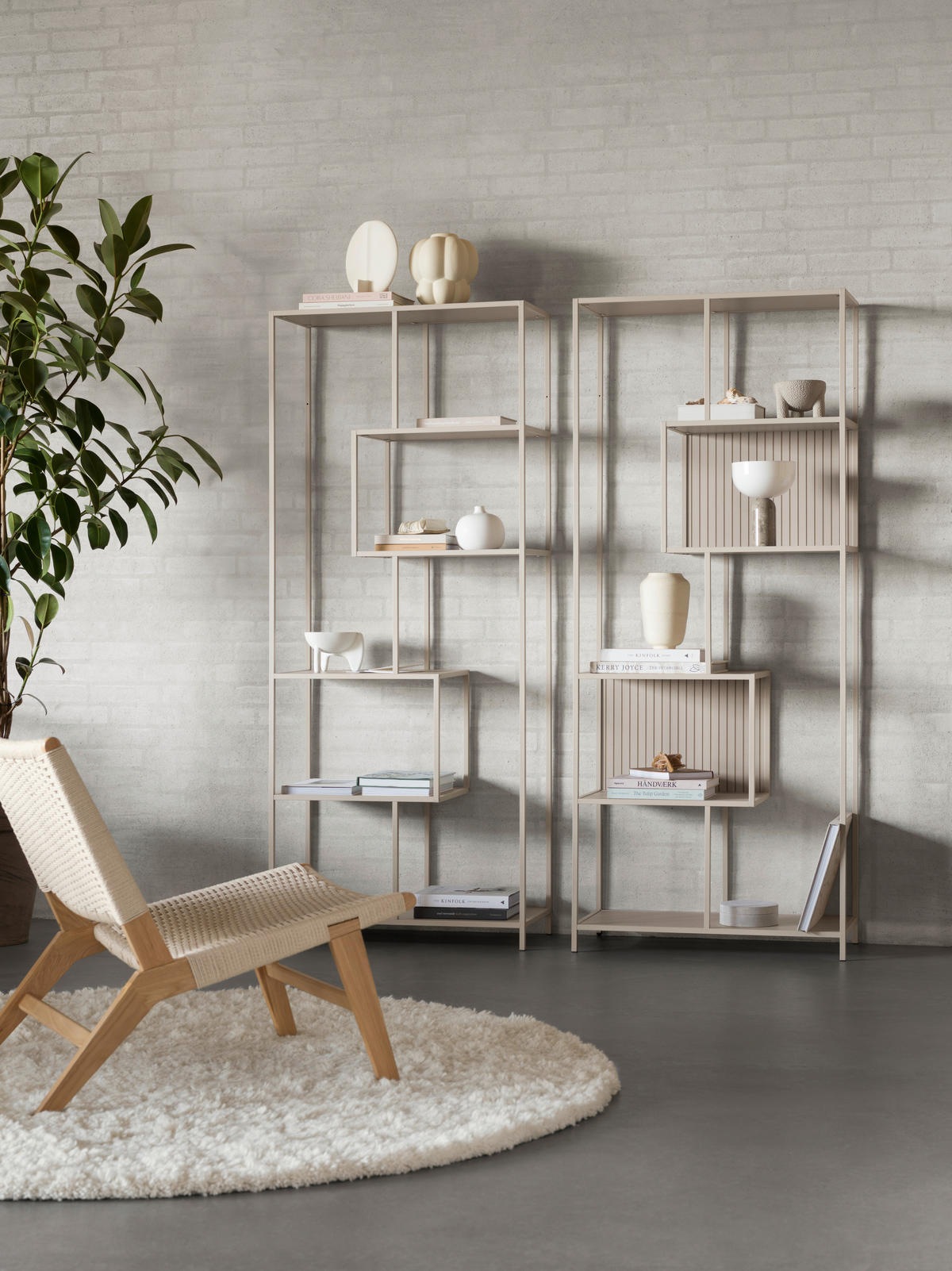 REGAL  77/185/35 cm Grau  - Grau, Design, Holzwerkstoff/Metall (77/185/35cm) - MID.YOU