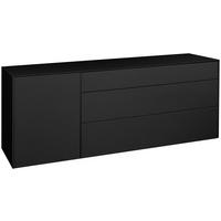 LOWBOARD Imola  in 169/63/42 cm  - Anthrazit/Schwarz, Design, Glas/Holzwerkstoff (169/63/42cm) - Novel