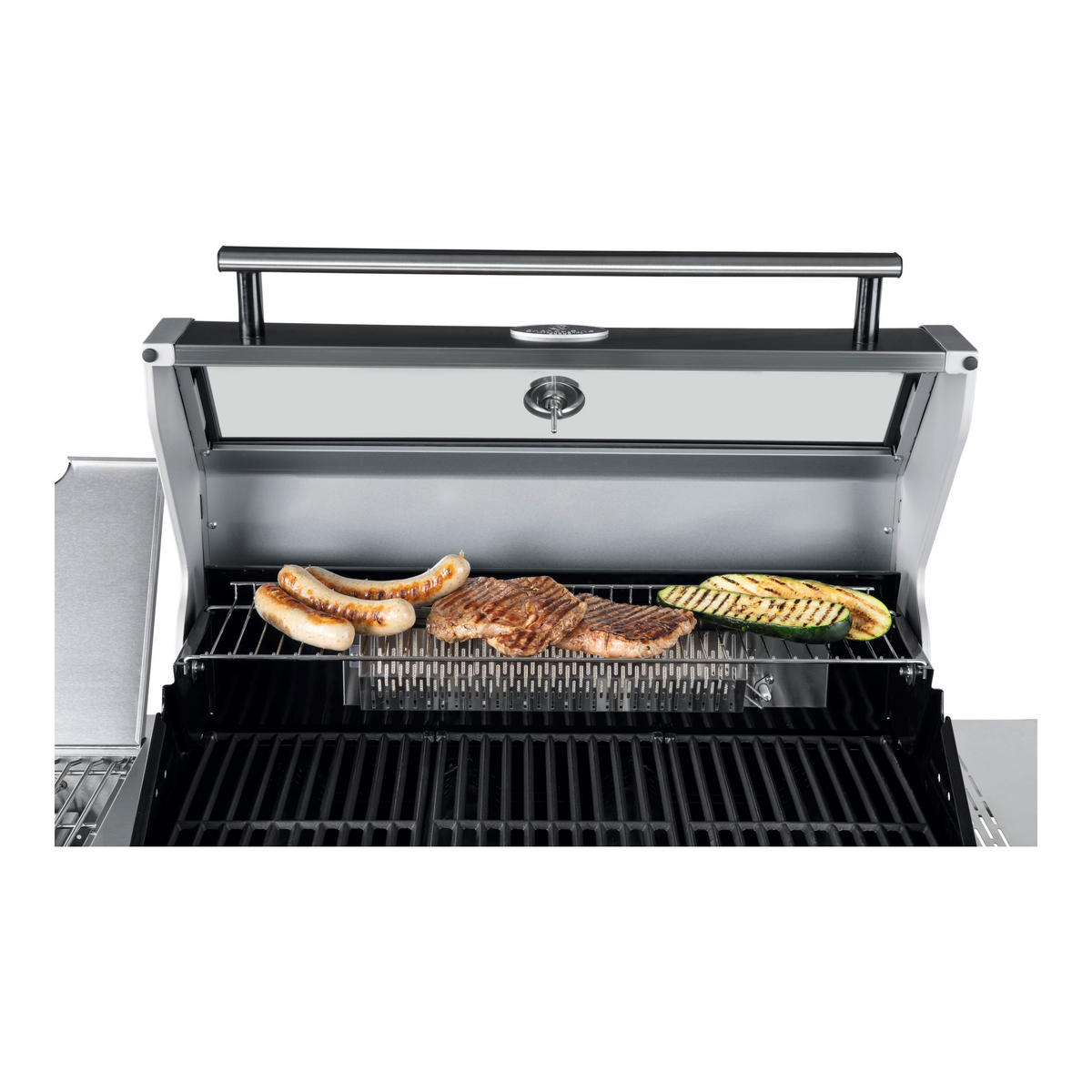 GASGRILL Edelstahlfarben BBQ  - Edelstahlfarben, Basics, Metall (80/87/62.5cm) - CHEF CUISINE