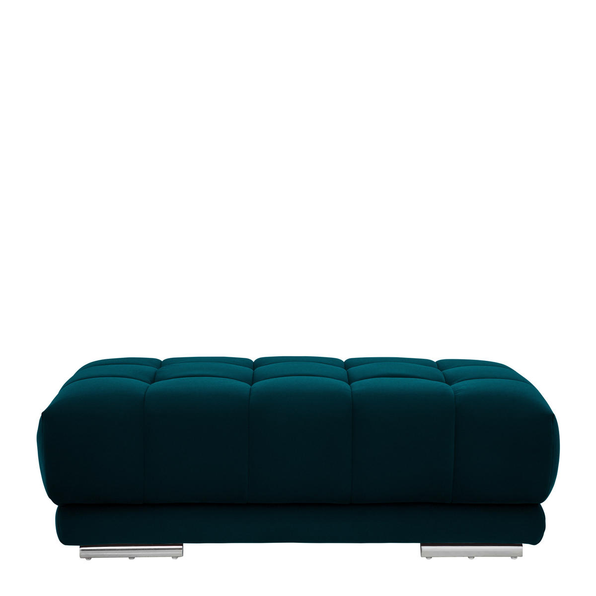 HOCKER Textil Petrol  - Chromfarben/Petrol, Design, Textil (126/42/76cm) - Beldomo Speed