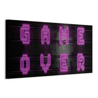 LEINWANDBILD Text 150/50/1.2 cm  - Pink/Schwarz, Basics, Holz/Textil (150/50/1.2cm) - artgeist