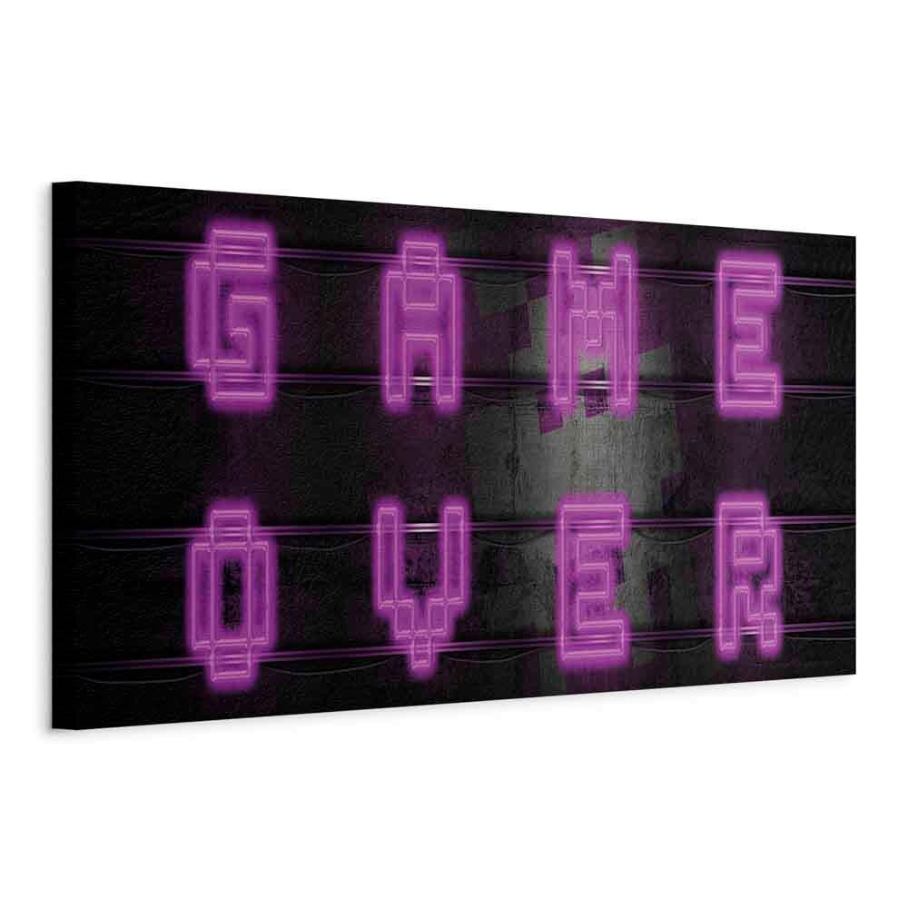 Leinwandbild Pink Neon Schwarz Pink B: 90cm