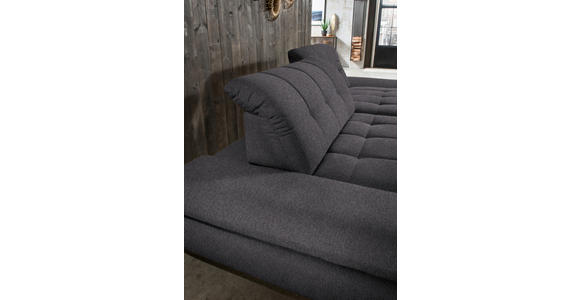 ECKSOFA in Mikrofaser Grau  - Schwarz/Grau, Design, Textil/Metall (290/198cm) - Xora