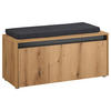 GARDEROBENBANK  in 100/45/40 cm  - Eichefarben/Anthrazit, Design, Kunststoff/Textil (100/45/40cm) - Modante