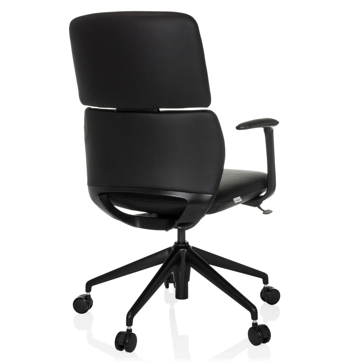 DREHSTUHL  - Schwarz, MODERN, Leder/Kunststoff (62/98-108/60cm) - MID.YOU