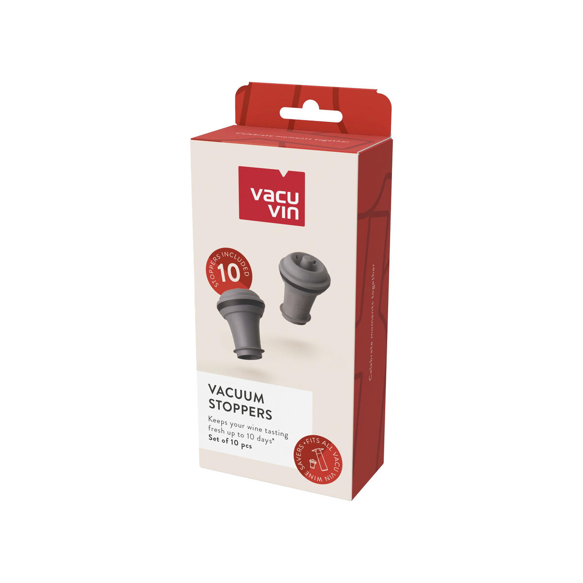 WEINVERSCHLUSS - Grau, Basics, Kunststoff (11.8/4.4/27.10cm) - Vacu Vin