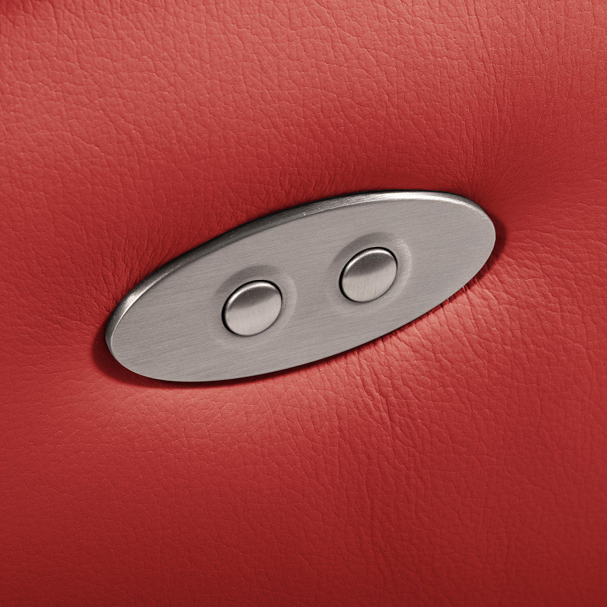 ECKSOFA Rot Echtleder Lederlook Rücken echt, Armteilverstellung, Relaxfunktion, Kopfteilverstellung  - Rot/Schwarz, Design, Leder/Textil (179/252cm) - Livetastic