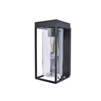 SOLARLEUCHTE  - Klar/Schwarz, Basics, Glas/Metall (12/28,5/13,8cm)