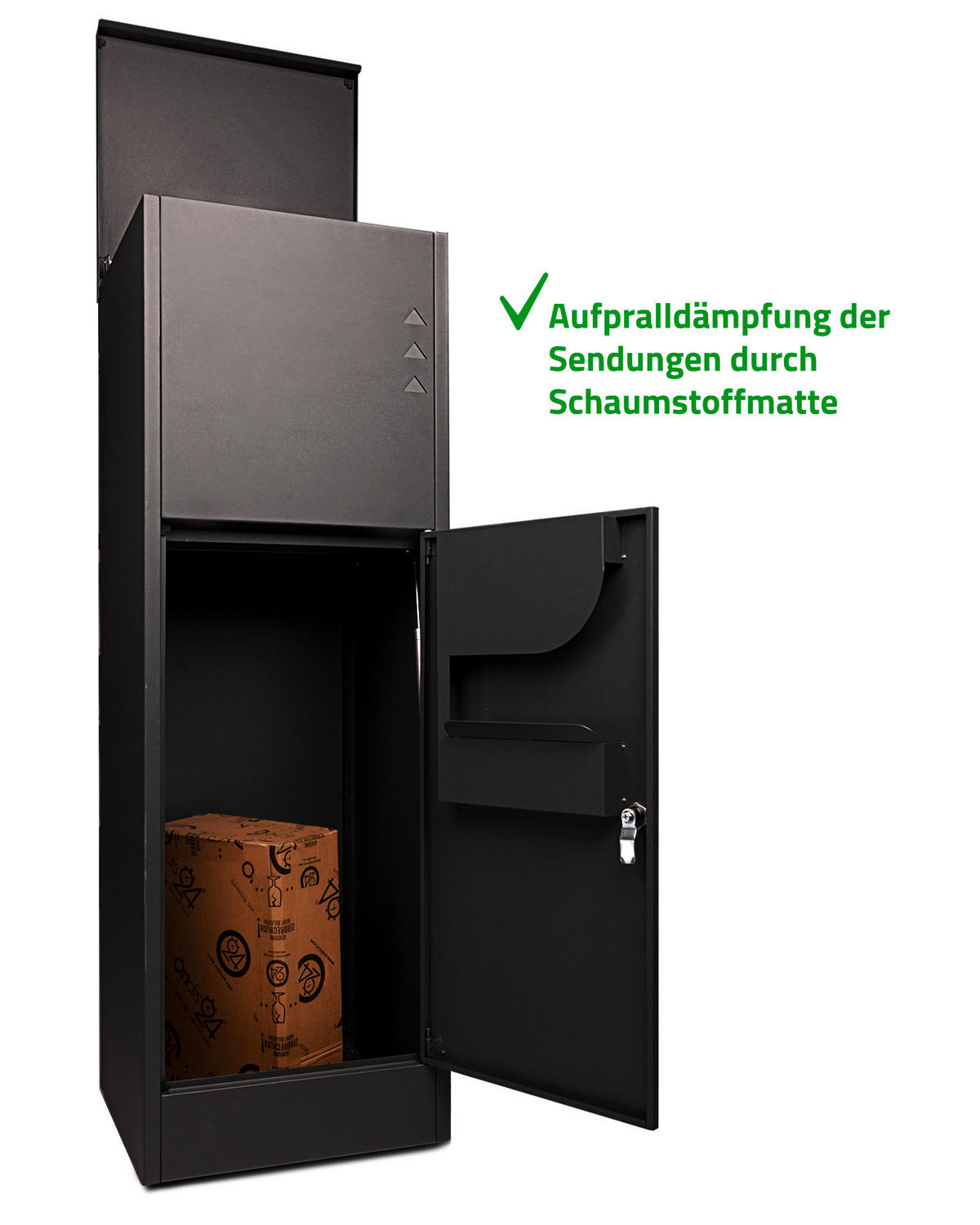 PAKETBOX Schwarz  - Schwarz, Basics, Metall (39,5/118,5/38,5cm) - Ambia Garden
