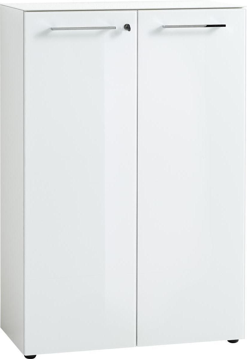 SKŘÍŇ NA ŠANONY, bílá, 80/120/37 cm - bílá, Moderní, kompozitní dřevo/sklo (80/120/37cm) - Novel