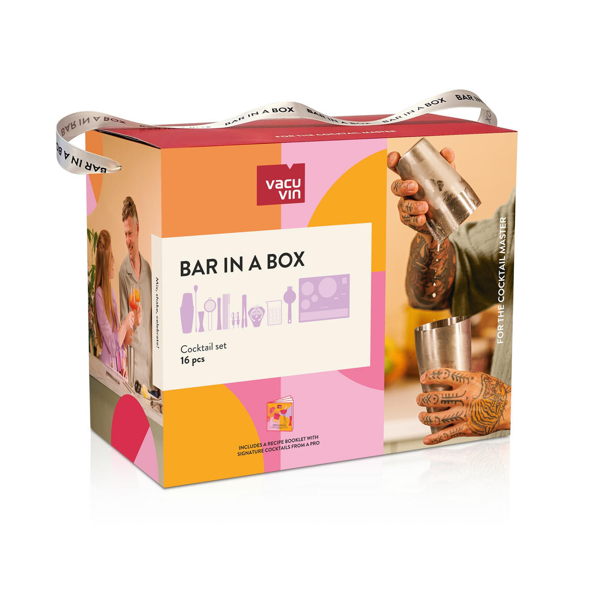 COCKTAIL-SET - Hellbraun/Edelstahlfarben, Basics, Holz/Metall (27.10/15.30/22.5cm) - Vacu Vin