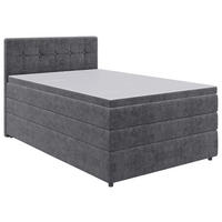 BOXSPRINGBETT 120/200 cm  in Grau  - Schwarz/Grau, Konventionell, Kunststoff/Textil (120/200cm) - Carryhome