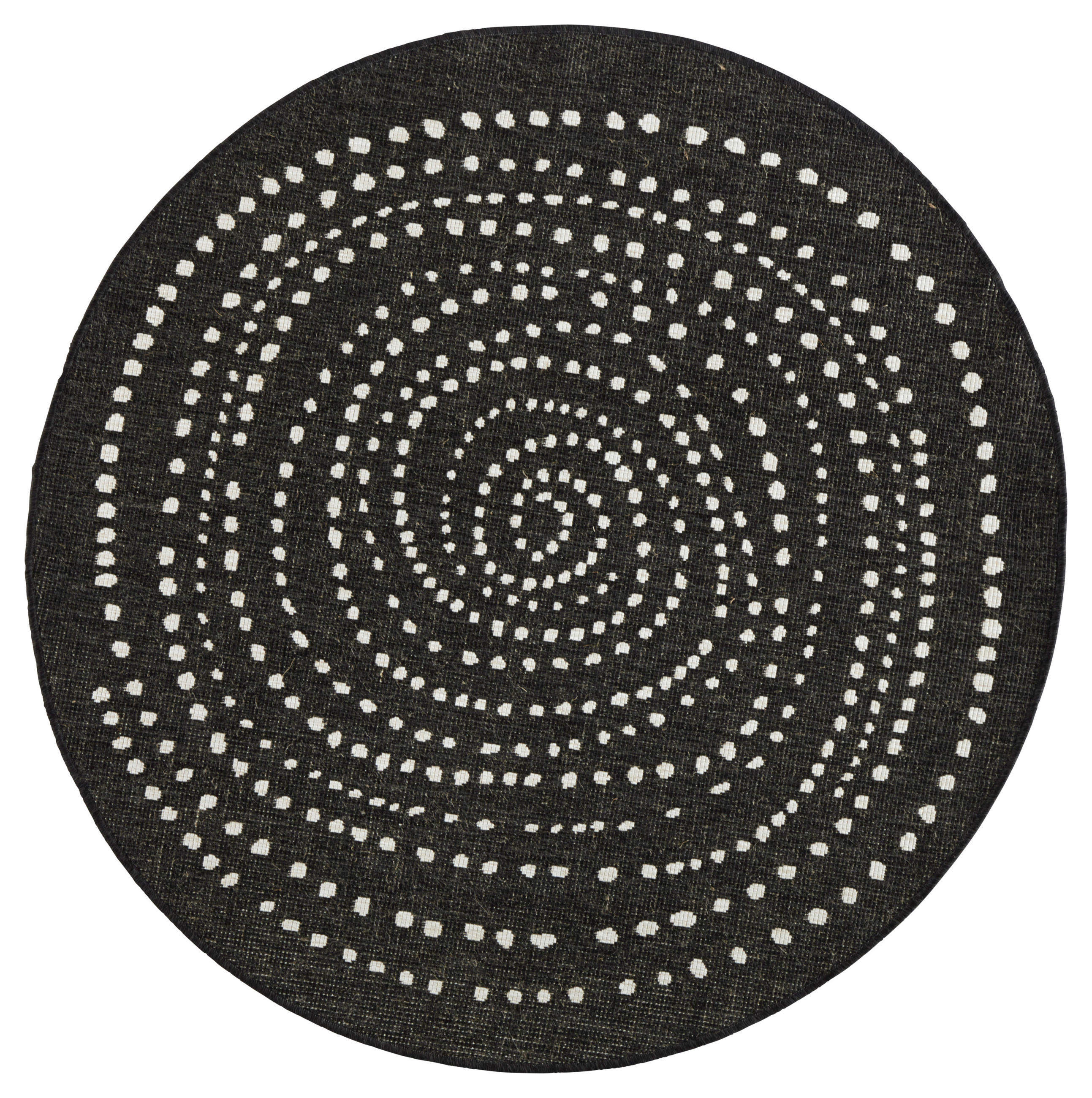 OUTDOORTEPPICH 200 cm Twin Creme, Schwarz  - Creme/Schwarz, Design, Kunststoff (200cm)