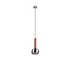 HÄNGELEUCHTE 20/200 cm   - Braun/Nickelfarben, Design, Leder/Metall (20/200cm) - Cinque