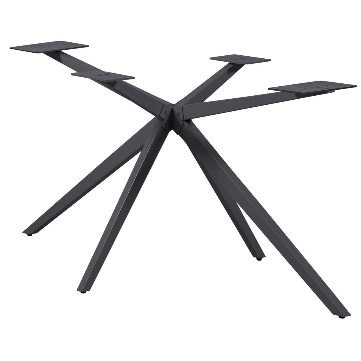 TISCHGESTELL in Metall   - Schwarz, MODERN, Metall (170/72/80cm) - Livetastic