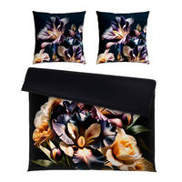 WENDEBETTWÄSCHE Satin 200/200 cm  - Lila/Schwarz, Textil (200/200cm) - Novel