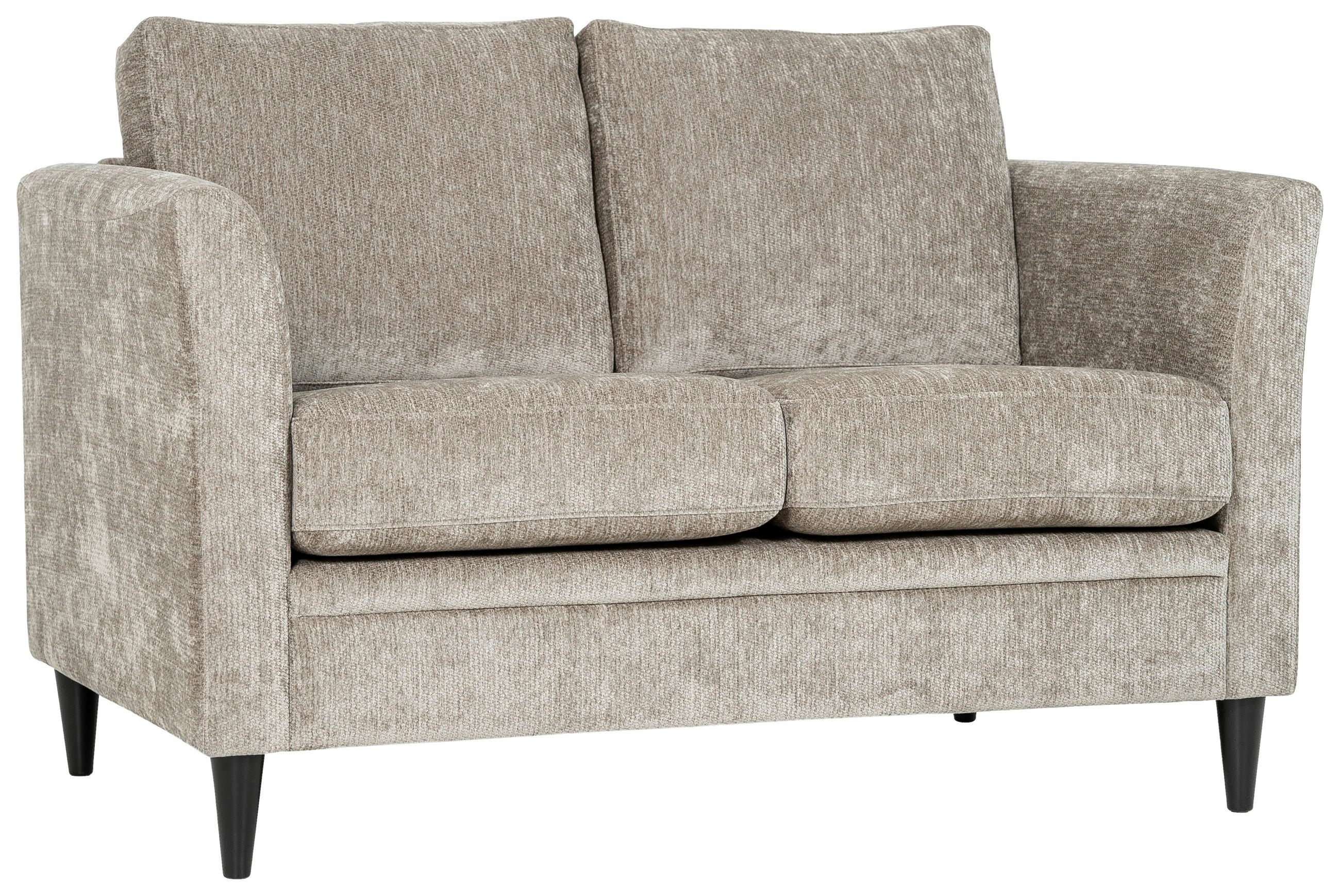 2-SITS SOFFA i trä, metall, textil cappuccino  - cappuccino/svart, Klassisk, metall/trä (138/90/87cm) - Best Price