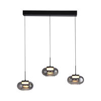 LED-PENDELLEUCHTE Sia 75/20/120 cm   - Schwarz, Design, Kunststoff/Metall (75/20/120cm) - Schöner Wohnen