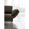RÉCAMIERE in Echtleder Olivgrün  - Chromfarben/Olivgrün, Design, Leder/Metall (209/85-109/95-16cm) - Dieter Knoll