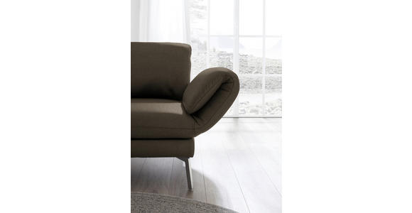 RÉCAMIERE in Echtleder Olivgrün - Chromfarben/Olivgrün, Design, Leder/Metall (209/85-109/95-16cm) - Dieter Knoll