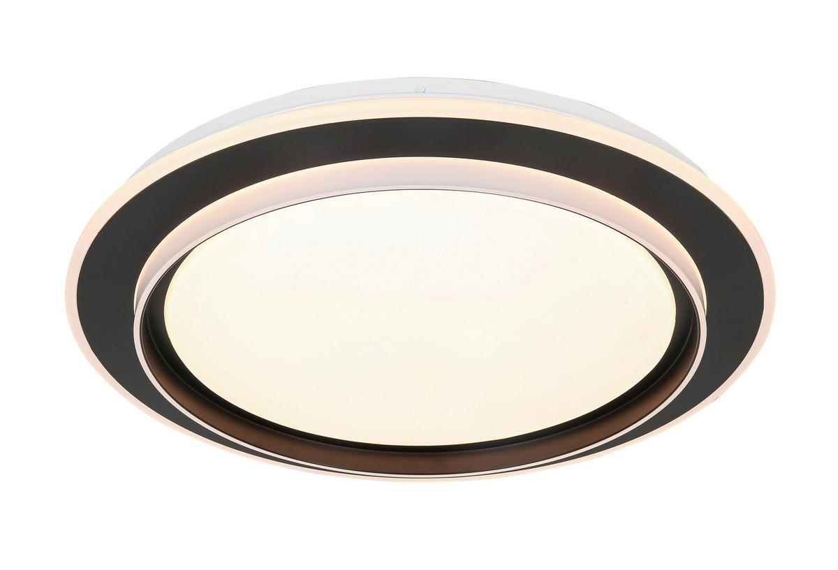 LED PLAFONJERA  - bela/crna, Trendi, metal/plastika (49/6cm) - Novel