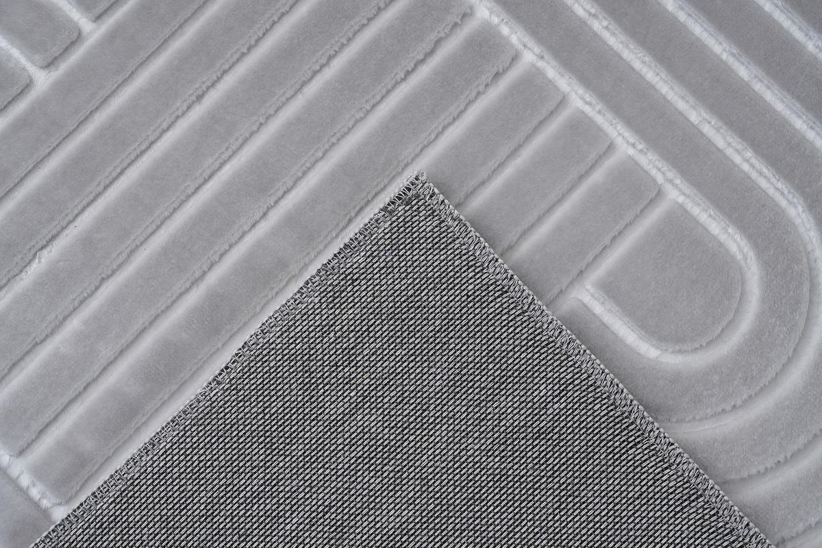 RAVNO TKANA PREPROGA  Calma     160/220 cm    tkano  srebrne barve  - srebrne barve, Basics, tekstil (160/220cm) - Kayoom