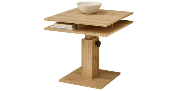 COUCHTISCH 65/65/53-77 cm quadratisch Eiche Artisan - Eiche Artisan, KONVENTIONELL, Holzwerkstoff (65/65/53-77cm) - Carryhome